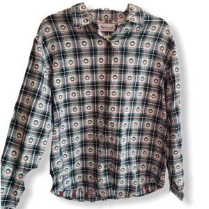 Westbound women's Christmas plaid longsleeve shirt